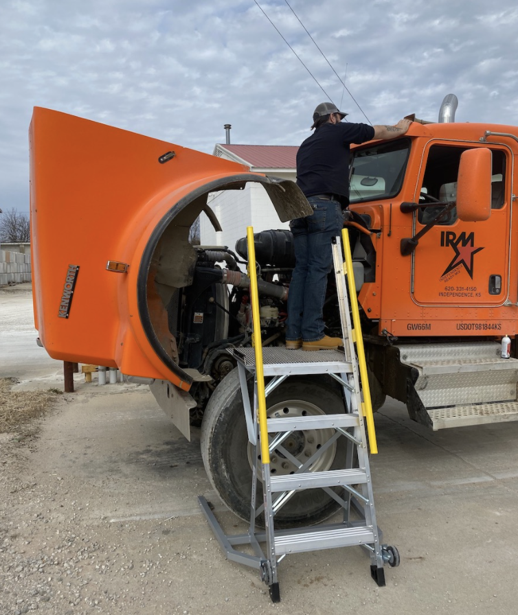 this image shows truck engine repair in Houston, TX